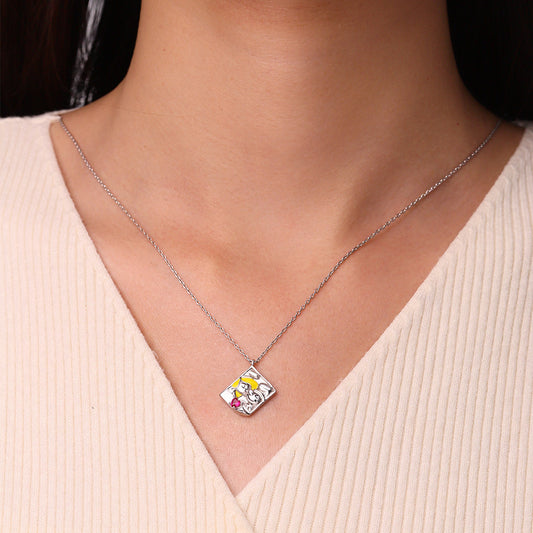 Gnoce Engravable Love Smurfs Necklace_6