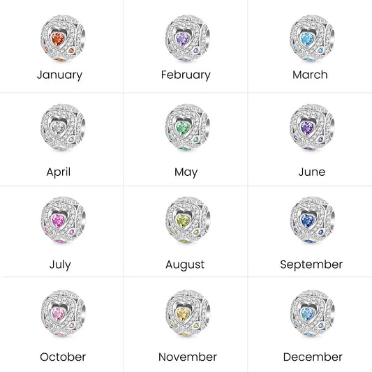 Gnoce Infinite Love Round Birthstone Charm_6