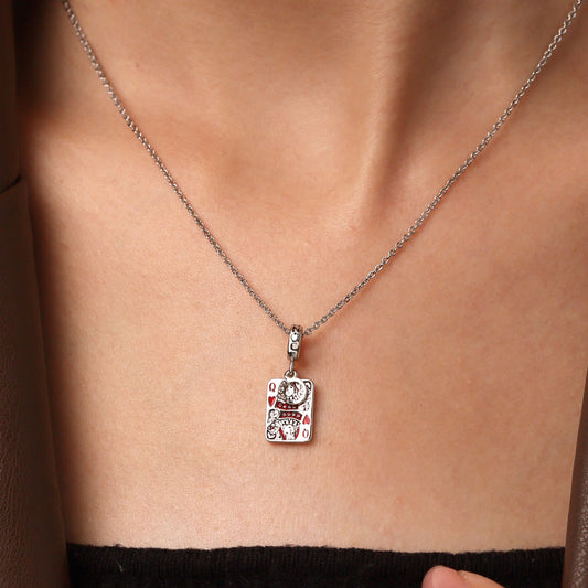 Gnoce Engravable Playing Cards & Crown Pendant Dangle Charm_6