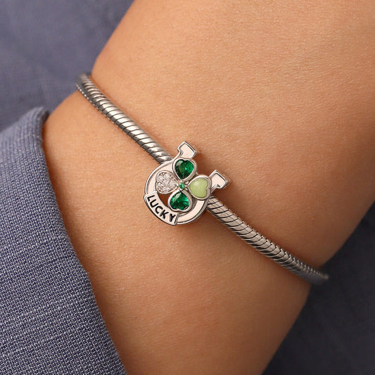 Gnoce St. Patrick's Day Rotating Four Leaf Clover Charm_6