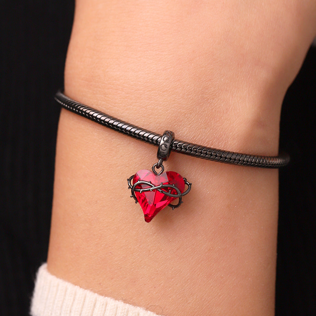 Gnoce Dark Heart of Thorns Pendant Dangle Charm_7