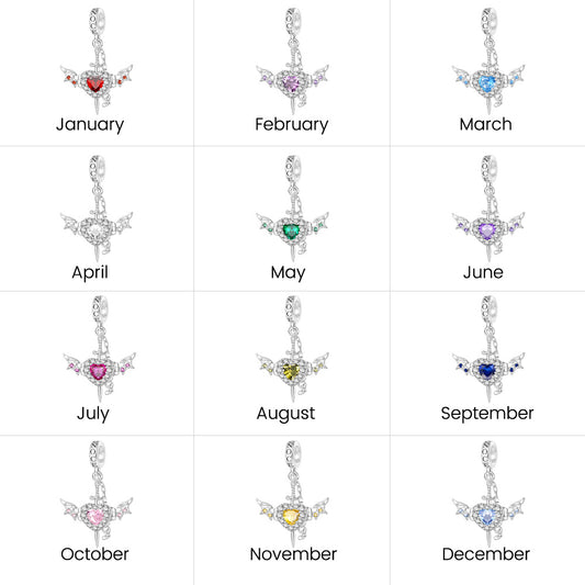 Gnoce Engravable Wounded Heart & Dagger Pendant Dangle Charm_8