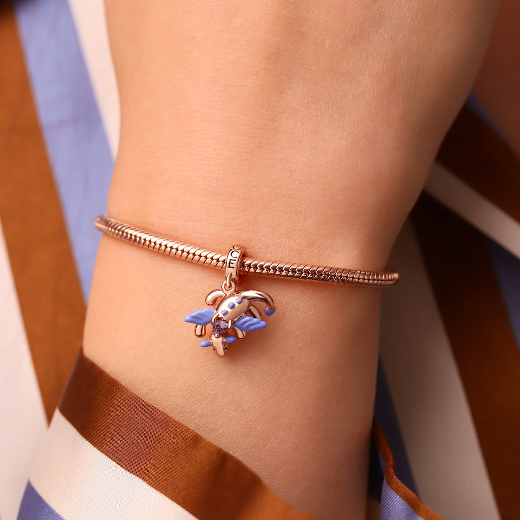 Gnoce Fun Persimmon Dragon Embraces Love Pendant Dangle Charm_7