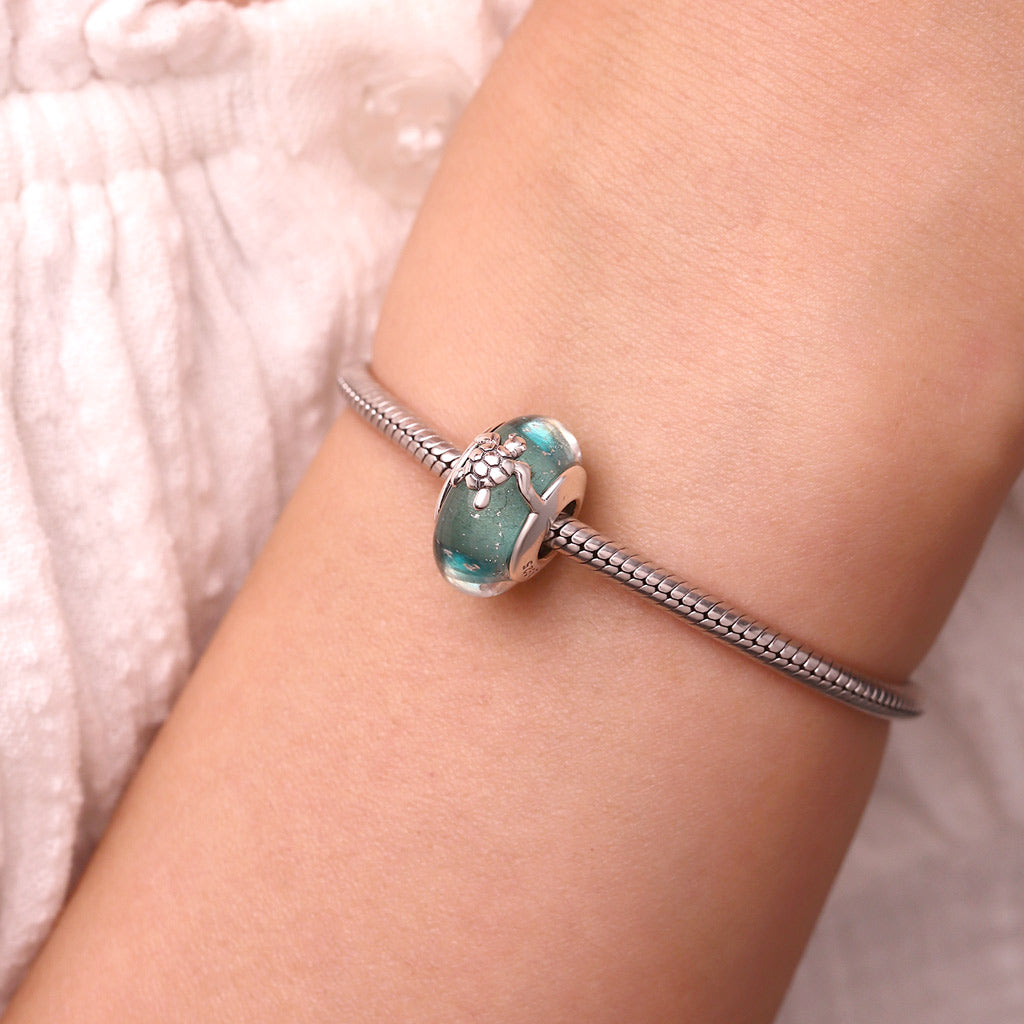 Gnoce Green Sea Turtle Glass Charm_5
