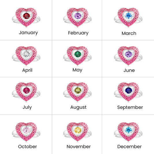 Gnoce Sparkling Pavé Heart Dancing Ring_9