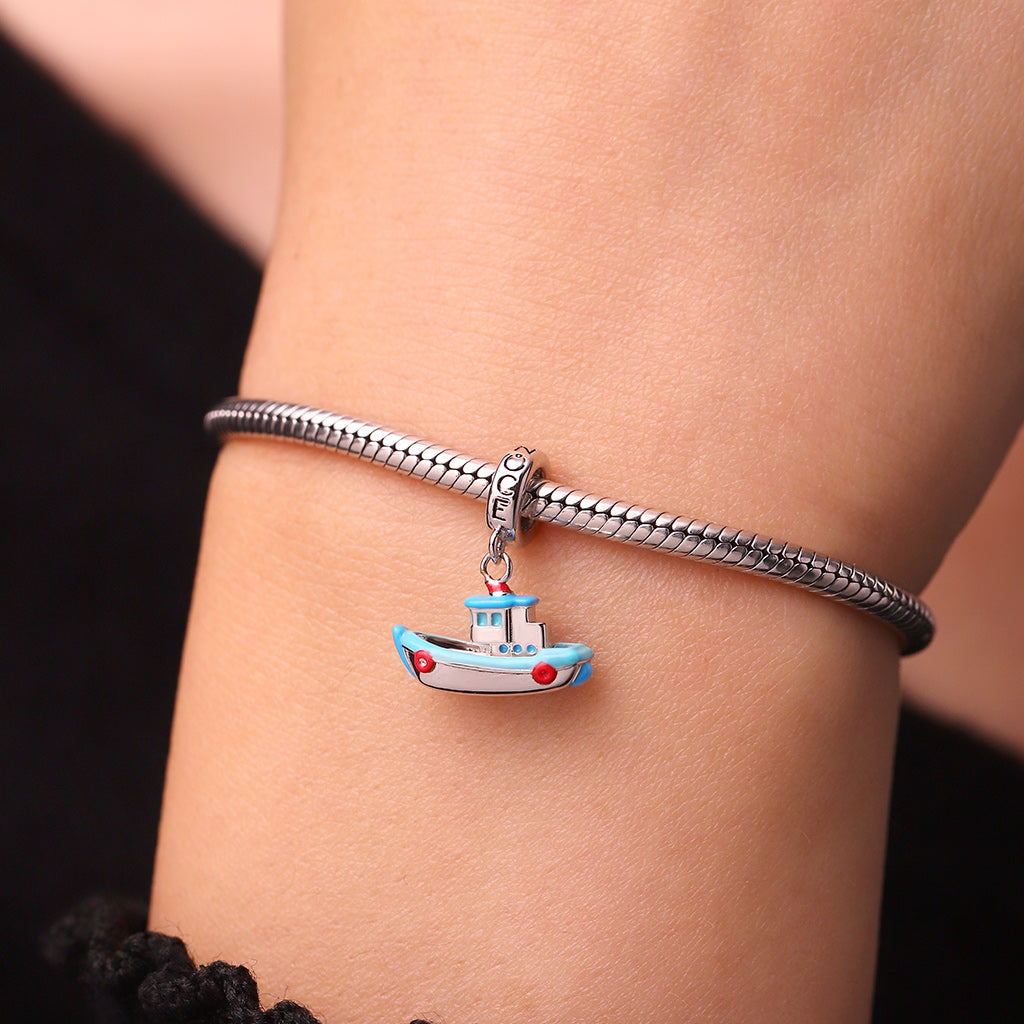 Gnoce Miniature Fishing Boat Pendant Dangle Charm_6