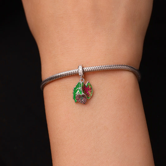 Gnoce Glow-in-the-Dark Begonia Plant Pendant Dangle Charm_8