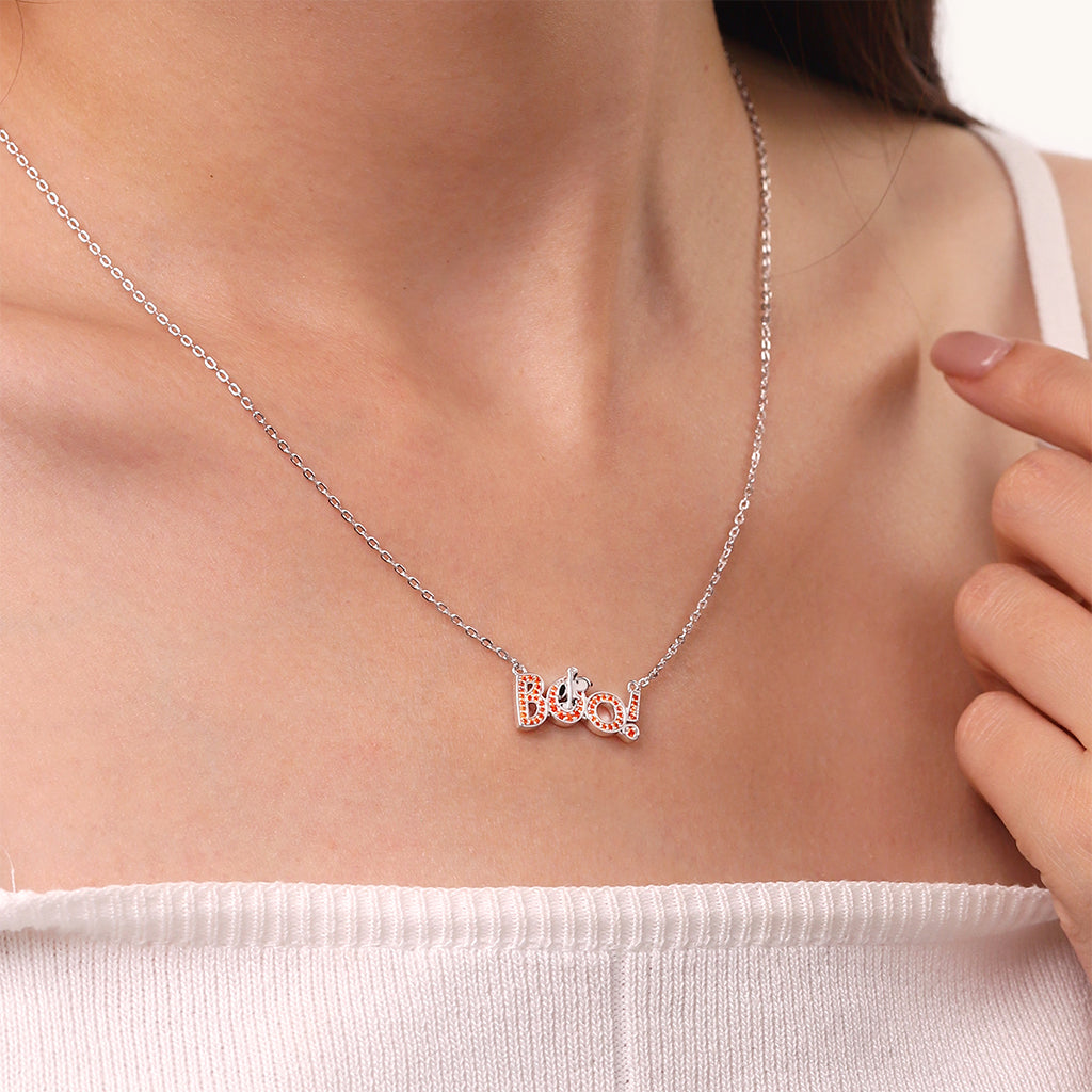 Gnoce Peanuts Halloween Snoopy BOO Necklace_6