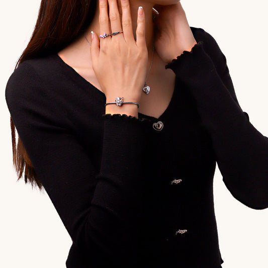 Gnoce Cute Bunny Baby Carriage Engravable Charm_6