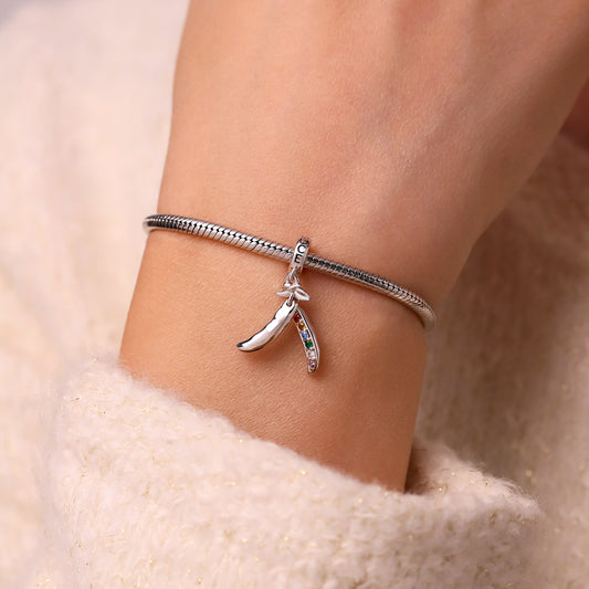 Gnoce Personalized Birthstone Six Peas in a Pod Pendant Dangle Charm_8