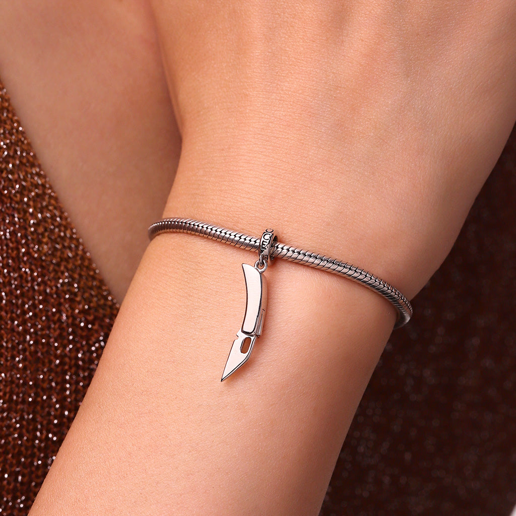 Gnoce Retractable Pocket Knife Engravable Pendant Dangle Charm_8