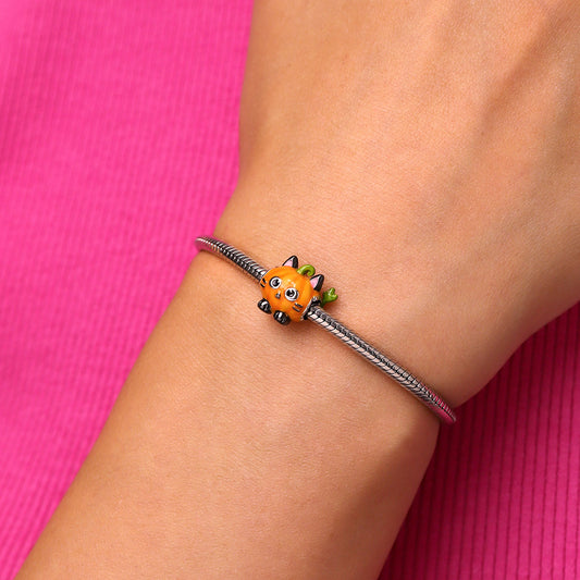 Gnoce Halloween Pumpkin Black Cat Charm_5