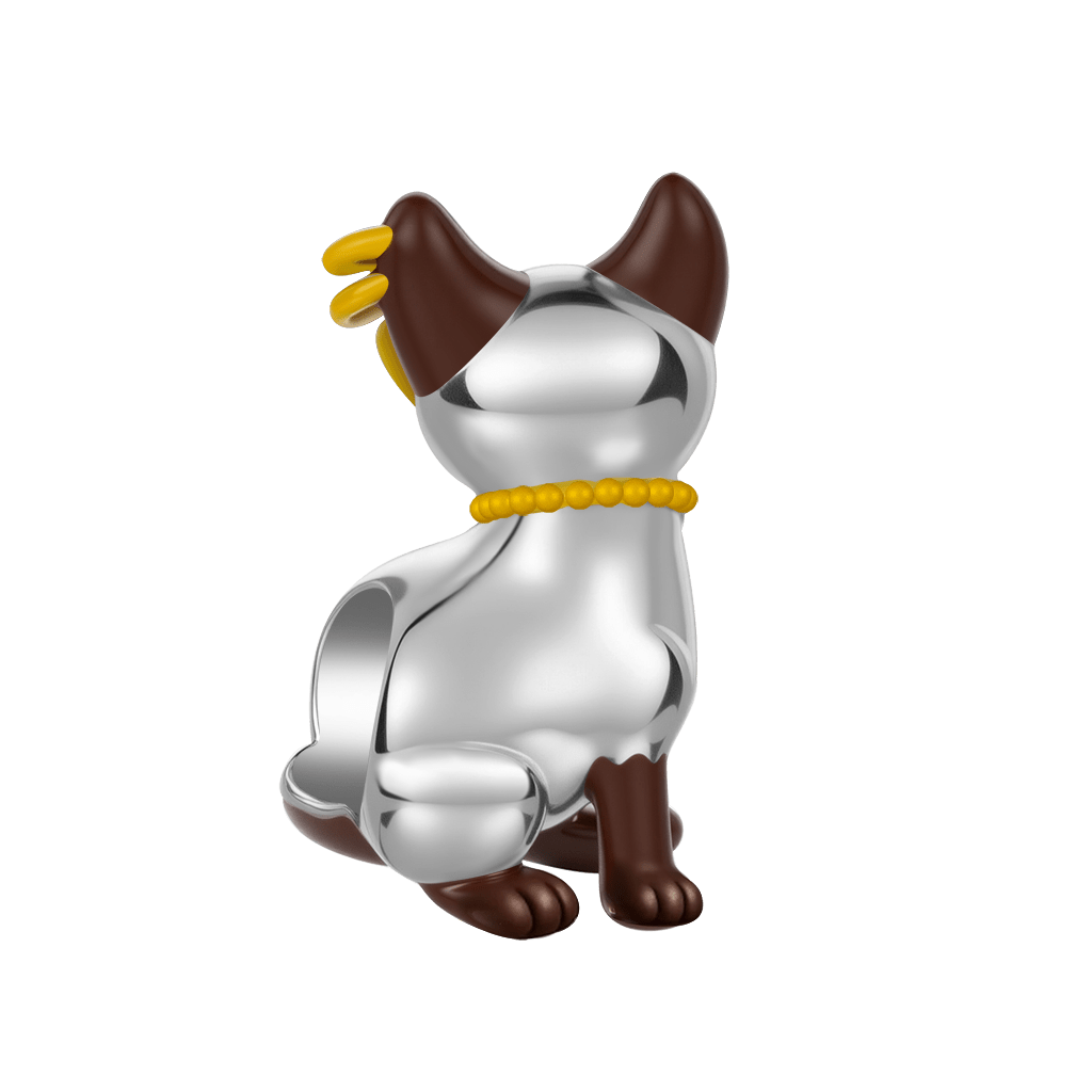 Gnoce Fashionable Siamese Cat Pendant Dangle Charm_5