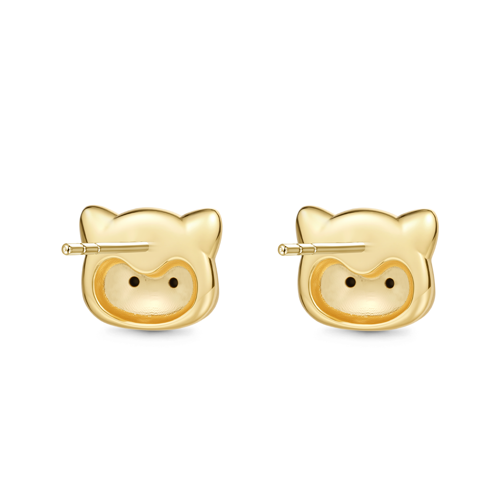 Gnoce Cute Cat Stud Earrings_4