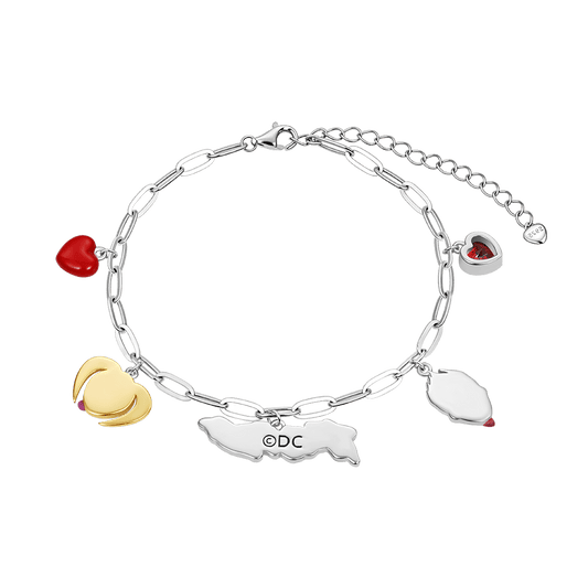 The Suicide Squad x Gnoce Harley Quinn & The Joker Trouble Heart Chain Bracelet_4