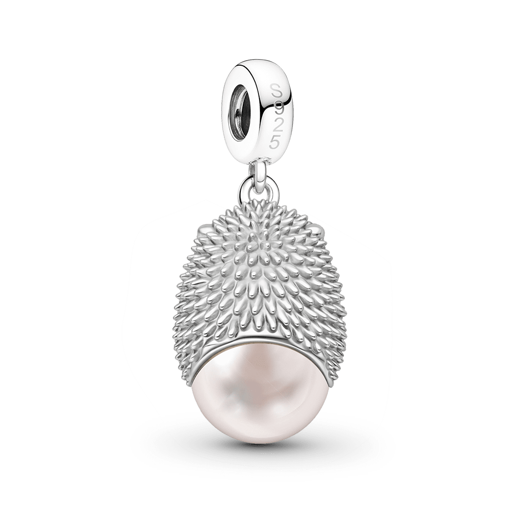 Gnoce Hedgehog with Pearl Pendant Dangle Charm_5