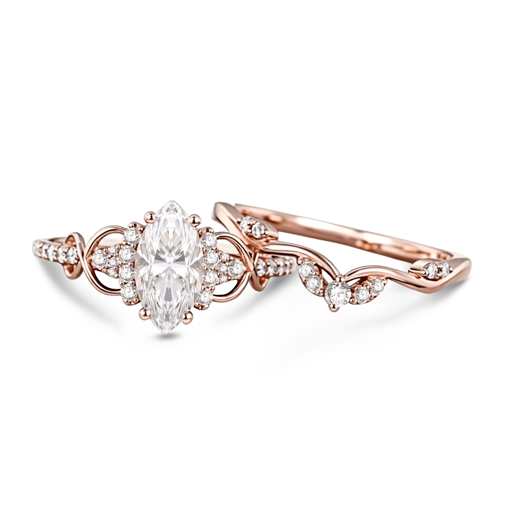 Gnoce Vintage Filigree Marquise-Cut Diamond Ring_4