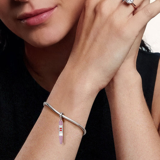 Gnoce Mother's Day Pregnancy Test Stick Customized Pendant Dangle Charm_2