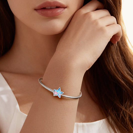 Gnoce Mother's Day Quicksand Sea Turtle Personalized Photo Star Charm_5