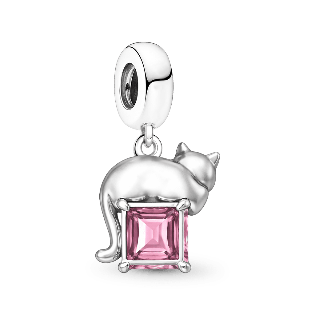 Gnoce Cat Birthstone Pendant Dangle Charm_5