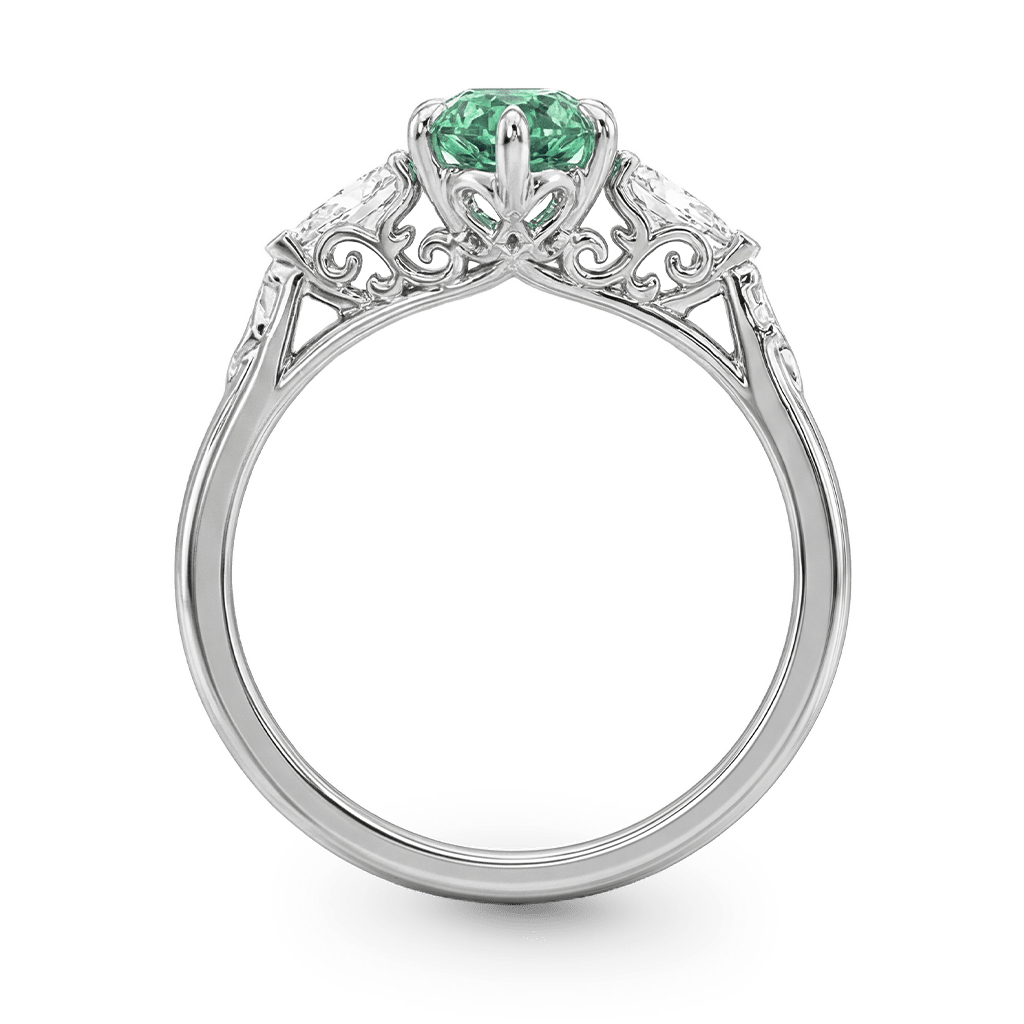 Gnoce Green Emerald Marquise-Cut Engagement Ring_4