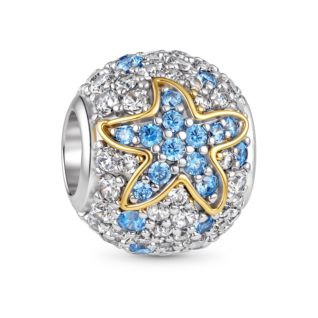 Gnoce Starfish Charm Platinum-plated Silver Blend_5