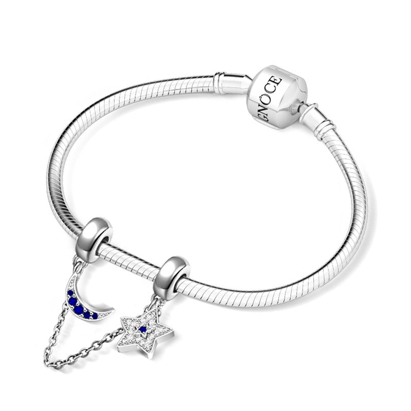 Gnoce "Harbor of Love" Sparkling Moon and Star Starry Night Safety Chain_2