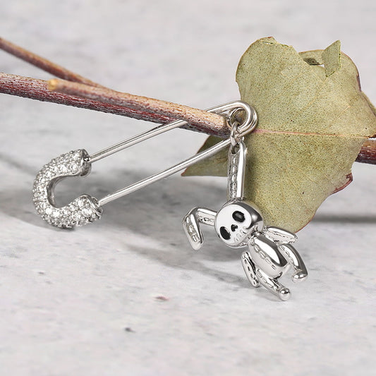 Paperclip Bunny Doll Dangle Earring 925 Sterling Silver_3