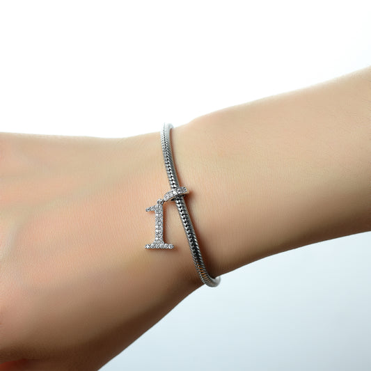 Gnoce "You are No.1" Number Theme Perfect Number One 925 Sterling Silver Fine Gift Pendant_3