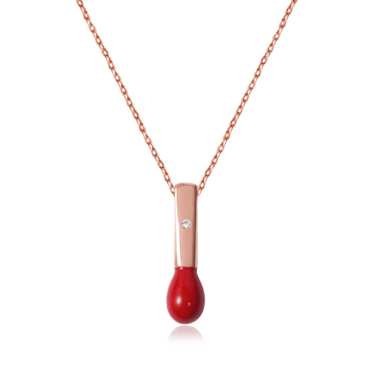 Light of Hope Necklace 925 Sterling Silver 18K Rose Gold Plated inlaid with Diamond_1