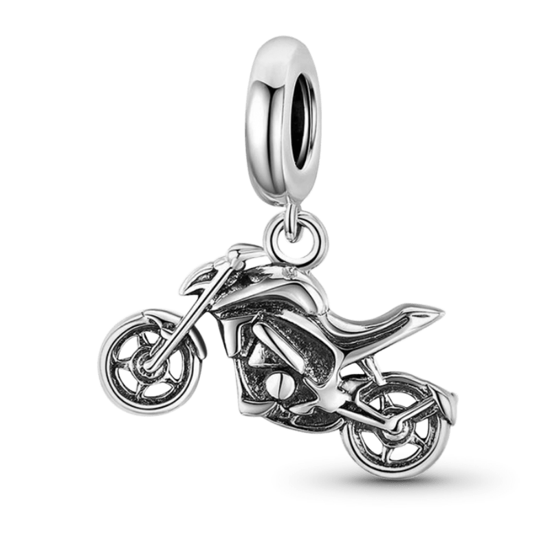 Motorcycle Pendant Dangle Charm Sterling Silver_1