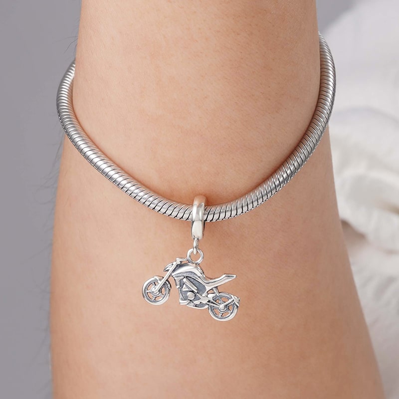 Motorcycle Pendant Dangle Charm Sterling Silver_3
