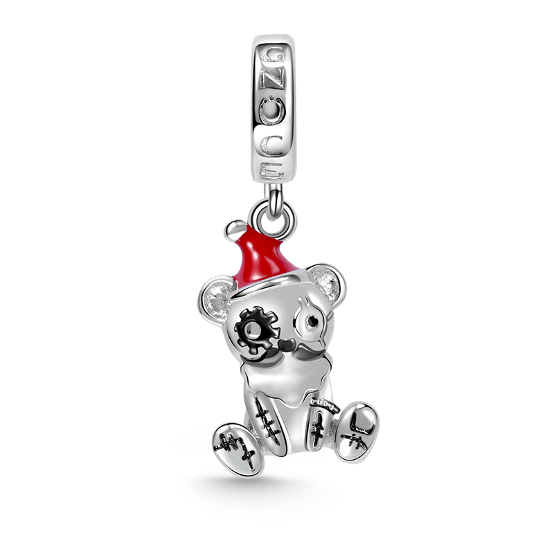 Steampunk Bear Pendant Dangle Charm Sterling Silver_1