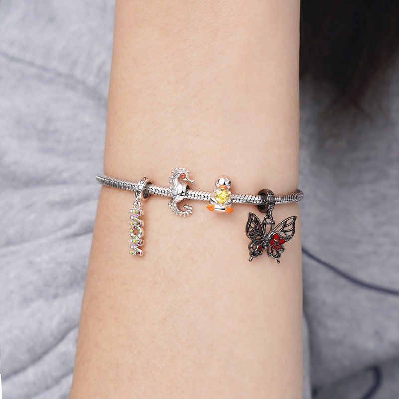 Gnoce Mom Pendant Dangle Charm 925 Sterling Silver_3