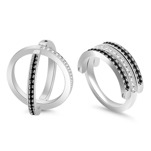 Gnoce "Life With You" 925 Sterling Silver Ring with CZ Stones inlaid_1