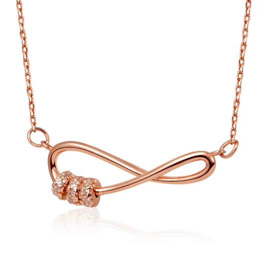 Infinite Love Necklace Rose Gold Plated 925 Sterling Silver_1