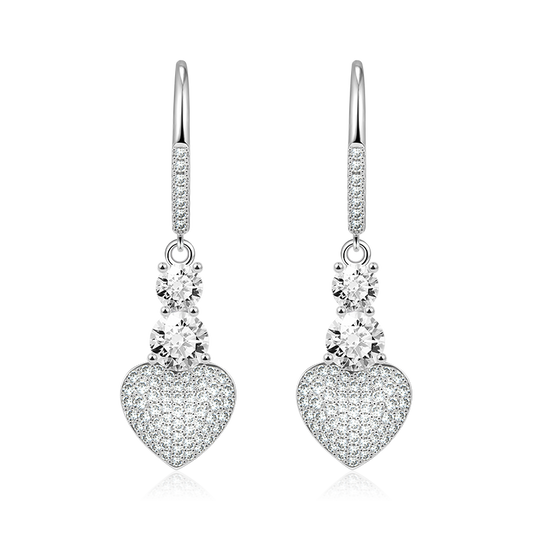 Gnoce Sparkling Heart Leverback Dangle Earrings_1