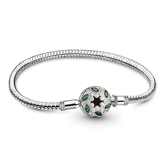 Gnoce Green Vine Basic Snake Chain Bracelet_1