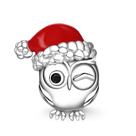 Gnoce Owl with Santa Hat Gift Charm_1