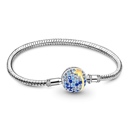 Gnoce Sparkling Disco Ball Basic Snake Chain Bracelet_1