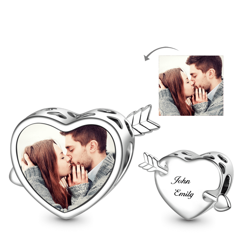 Gnoce Sweetheart with Love Personalized Engravable Photo Charm_1