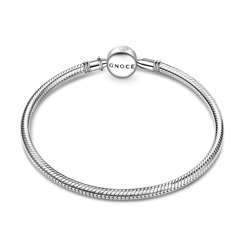 Gnoce Pink Daisy Basic Snake Chain Bracelet_2
