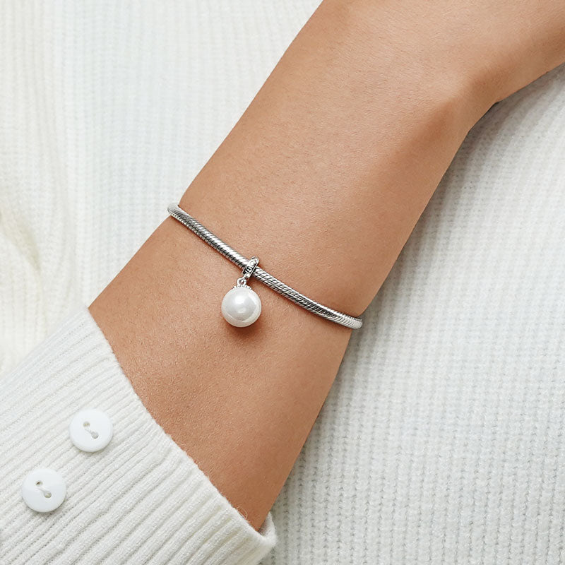 Gnoce Elegant Natural Pearl Pendant Dangle Charm_5