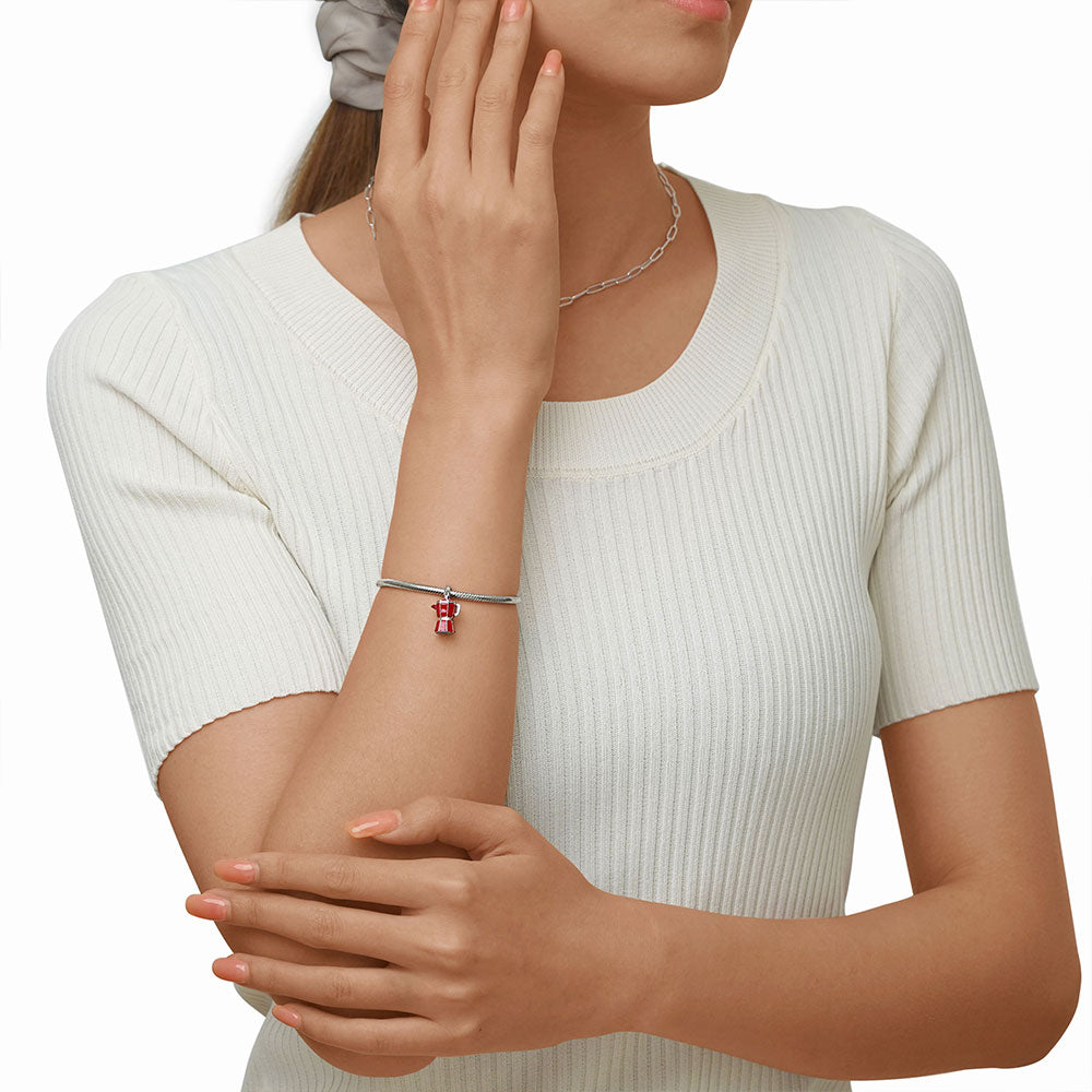 Gnoce Red Coffee Pot Pendant Dangle Charm_4