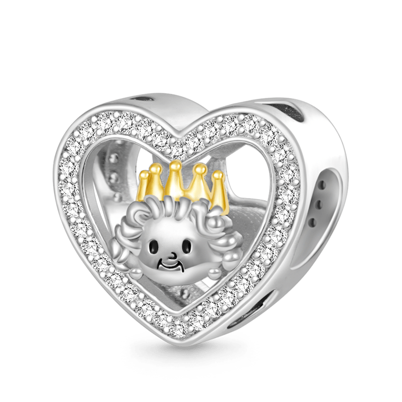 Gnoce Queen & Pet Dog Open Heart Charm_1