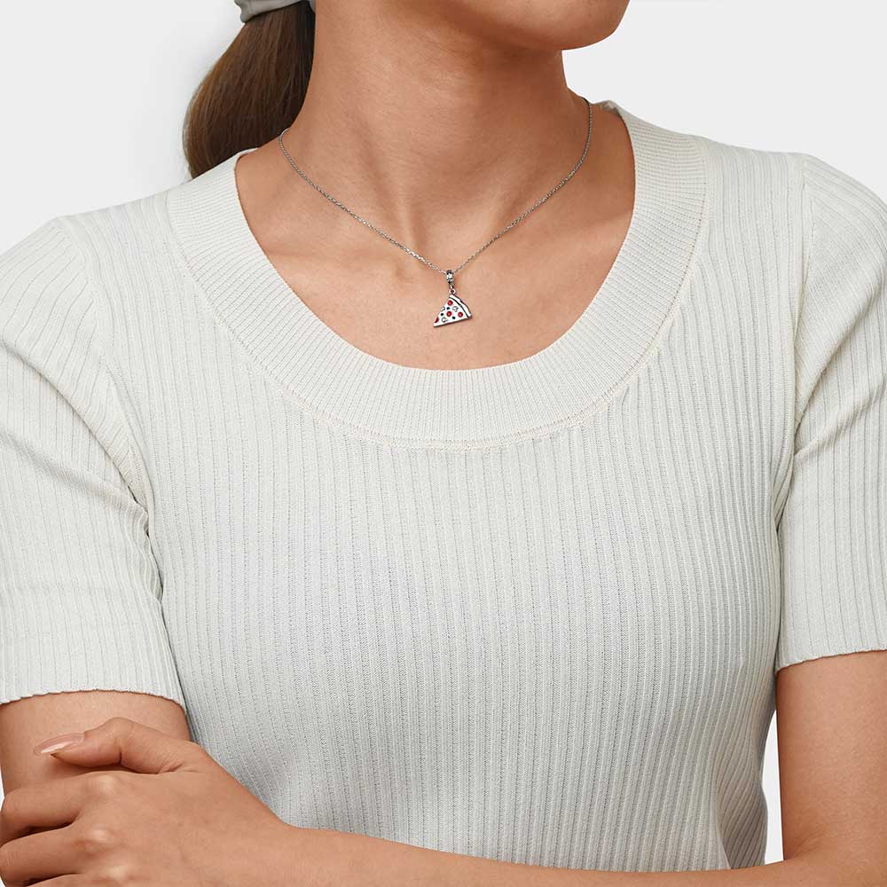 Gnoce Delicious Pizza Slice Pendant Dangle Charm_6