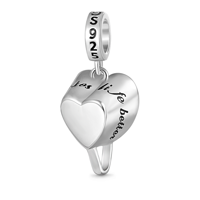 Gnoce Love Coffee Pendant Dangle Charm_2