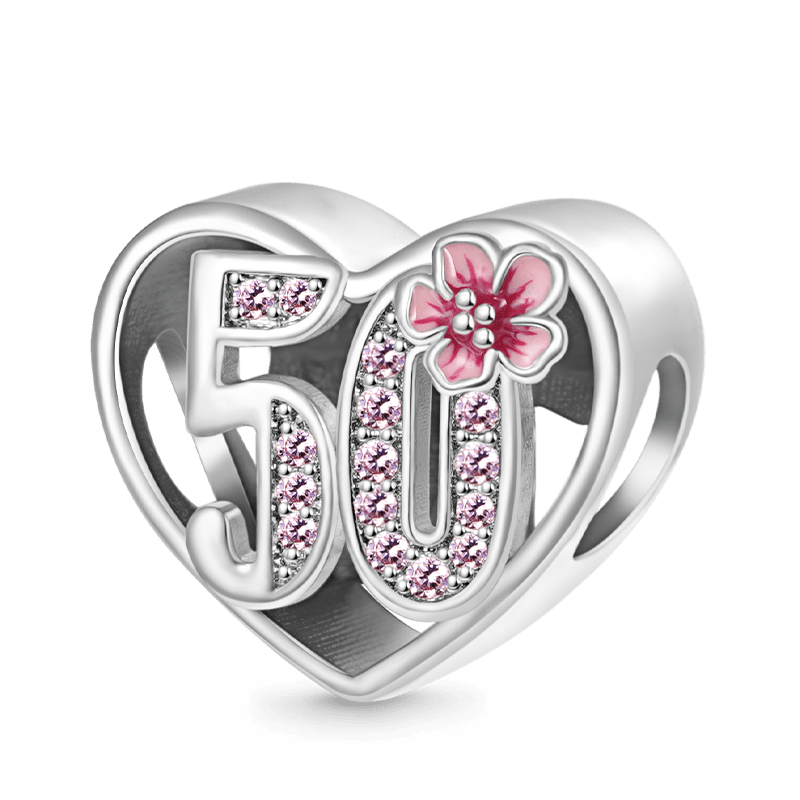Gnoce Fabulous 50th Birthday Heart Charm_1