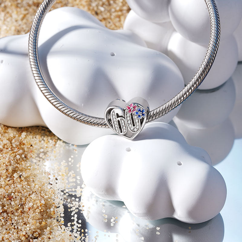 Gnoce Celebration 60th Birthday Heart Charm_3