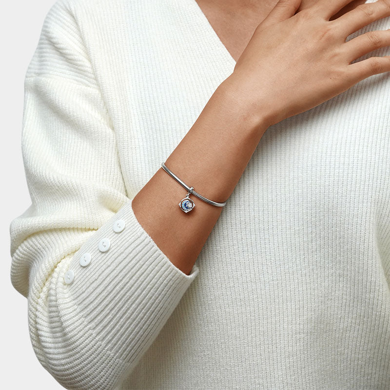 Gnoce Rotated Moon & Sun Pendant Dangle Charm_4